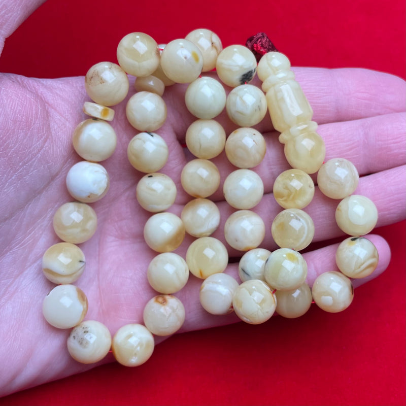 YELLOW/WHITE AMBER MISBAHA 11,3mm 37,1g