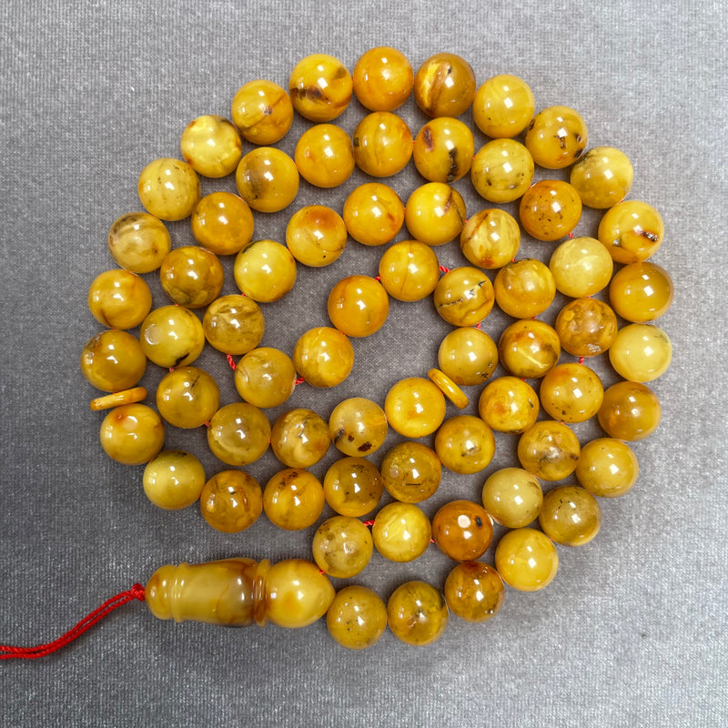 ANTIQUE AMBER ROSARY 10,4mm 40,8g