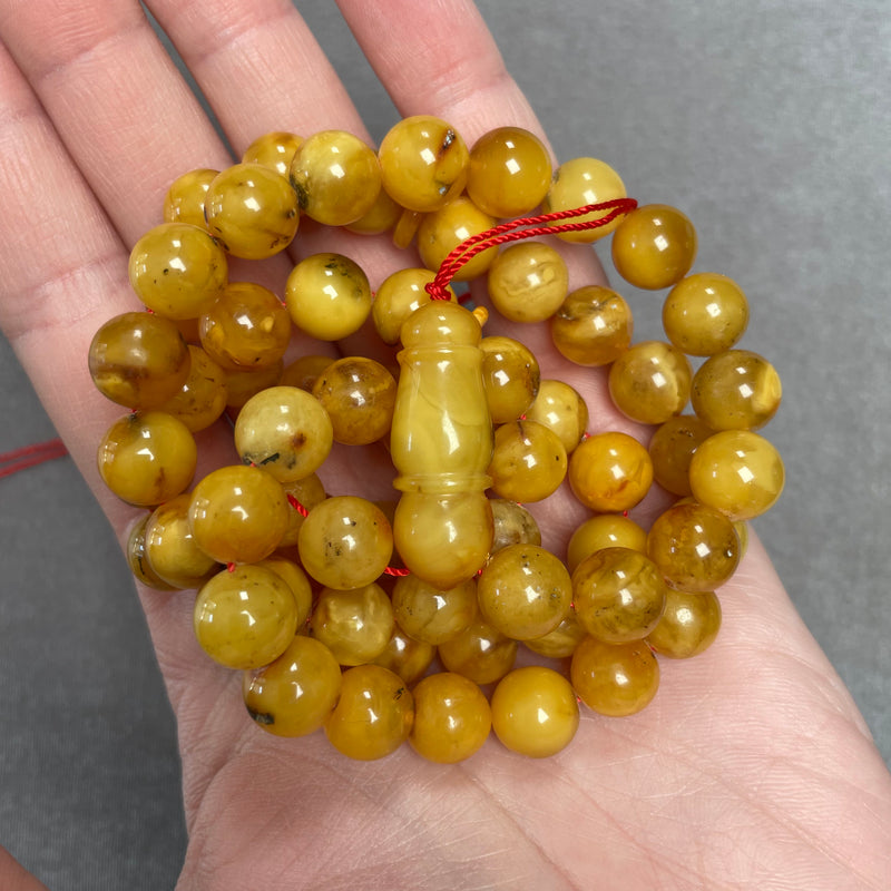 ANTIQUE AMBER ROSARY 10,4mm 40,8g