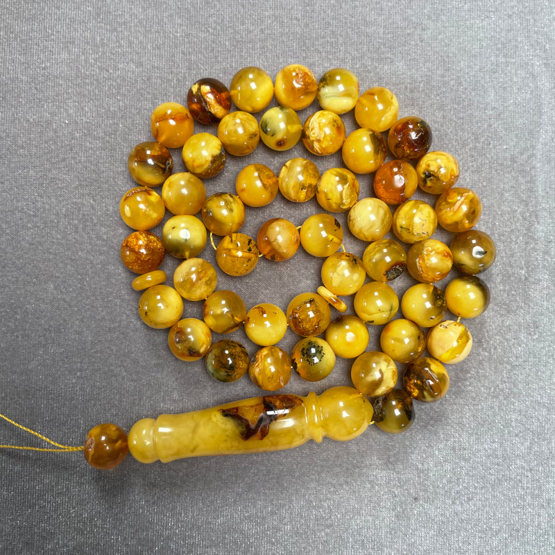 ANTIQUE AMBER ROSARY 10,6mm 41,2g