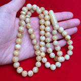 WHITE AMBER ROSARY 10,8mm 48,6g