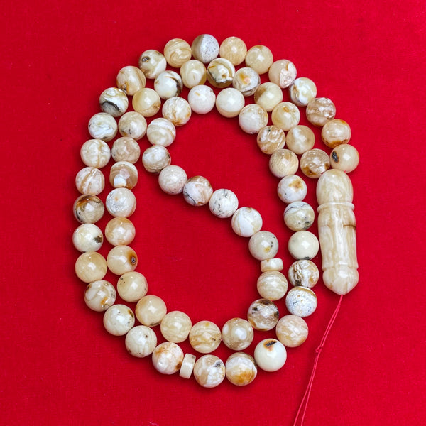 OREO/WHITE AMBER ROSARY 11,7mm 64,1g