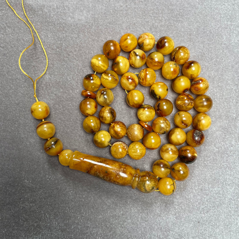 ANTIQUE AMBER ROSARY 10,3mm 32,2g