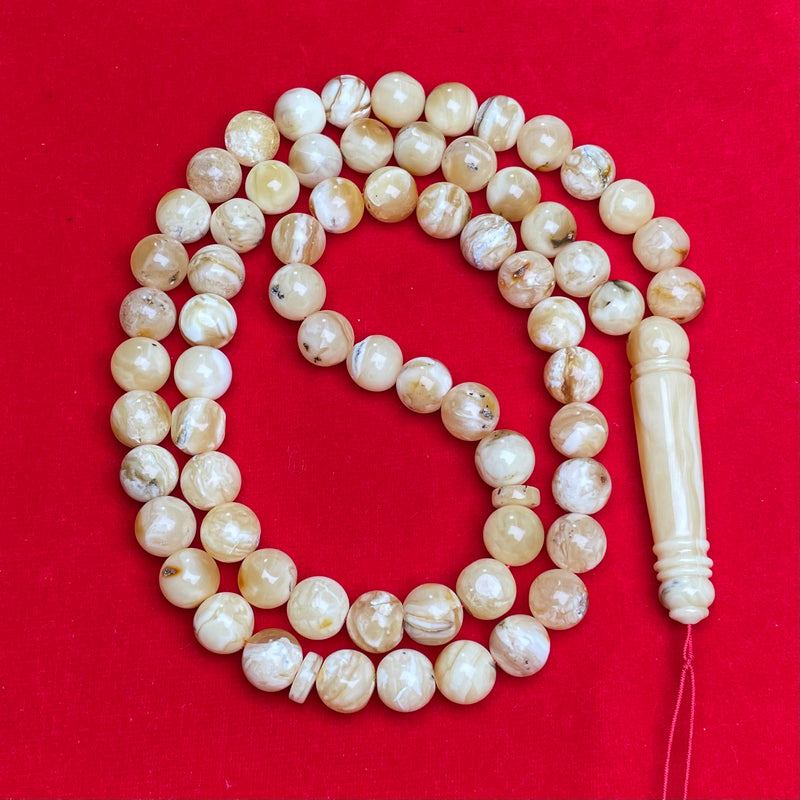 OREO/WHITE AMBER ROSARY 11,3mm 56,5g