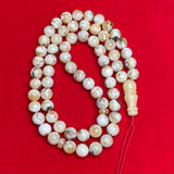 OREO/WHITE AMBER ROSARY 10,2mm 39,9g