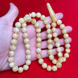 YELLOW/WHITE AMBER ROSARY 11,3mm 55,2g