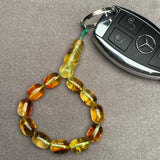 TRANSPARENT AMBER KEYCHAIN 8,5x12mm 10,7g