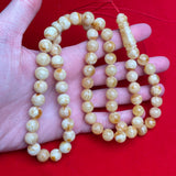 YELLOW/WHITE AMBER ROSARY 10,8mm 48,3g