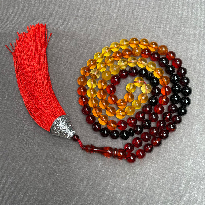 RAINBOW AMBER ROSARY 7,3mm 23,2g