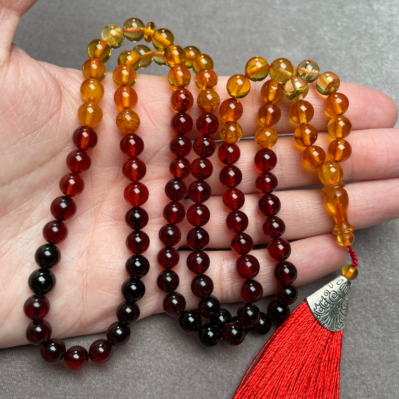 RAINBOW AMBER ROSARY 7,1mm 23,3g