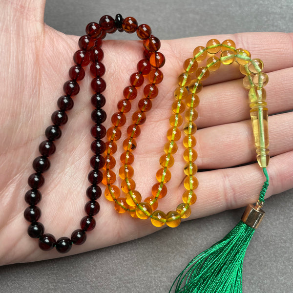 RAINBOW AMBER ROSARY 5,9mm 12,6g