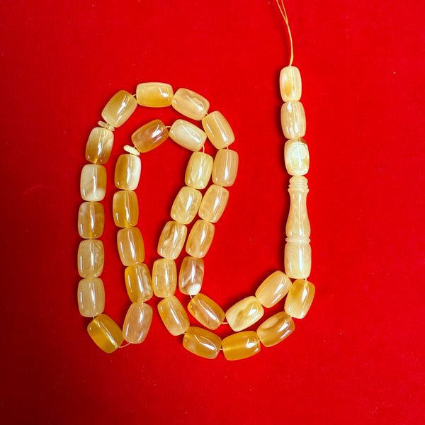 *YELLOW AMBER MISBAHA 12x18mm 68,5g