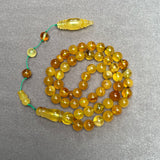 ANTIQUE AMBER ROSARY 8,6mm 20,1g