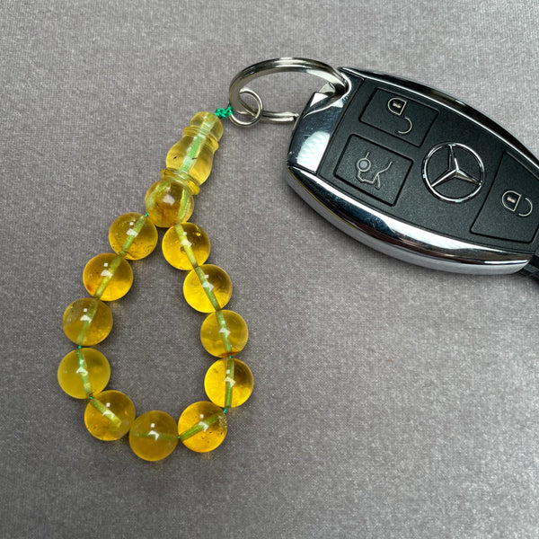 TRANSPARENT AMBER KEYCHAIN 10,3mm 10,5g