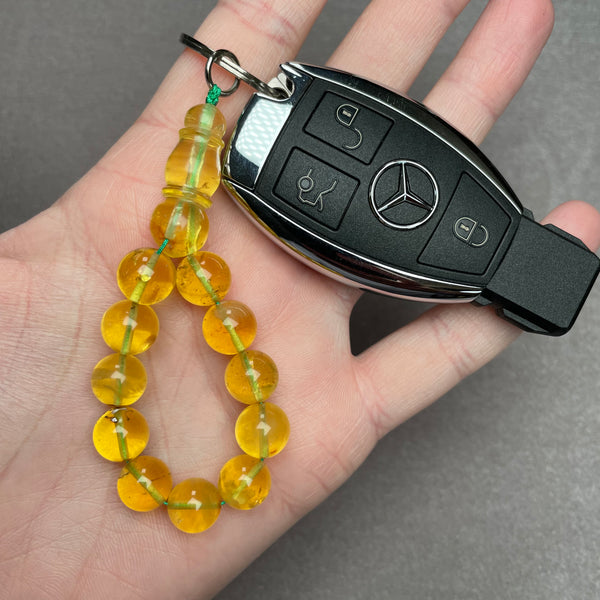 TRANSPARENT AMBER KEYCHAIN 10,3mm 10,5g