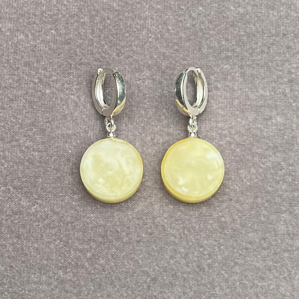 AMBER SILVER EARRINGS 3,8G