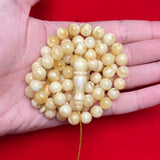 YELLOW/WHITE AMBER ROSARY 8,8mm 38g