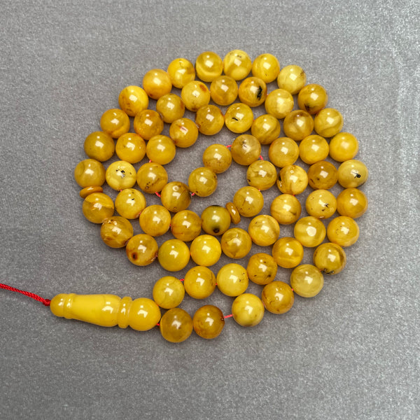 ANTIQUE AMBER ROSARY 10,8mm 46,9g