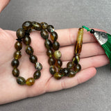 BLACK AMBER ROSARY 8,7x11,2mm 18,8g