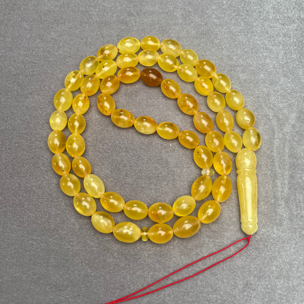 YELLOW AMBER ROSARY 10,7x14,5mm 53,8g