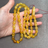 YELLOW AMBER ROSARY 10,6x14,5mm 52,7g