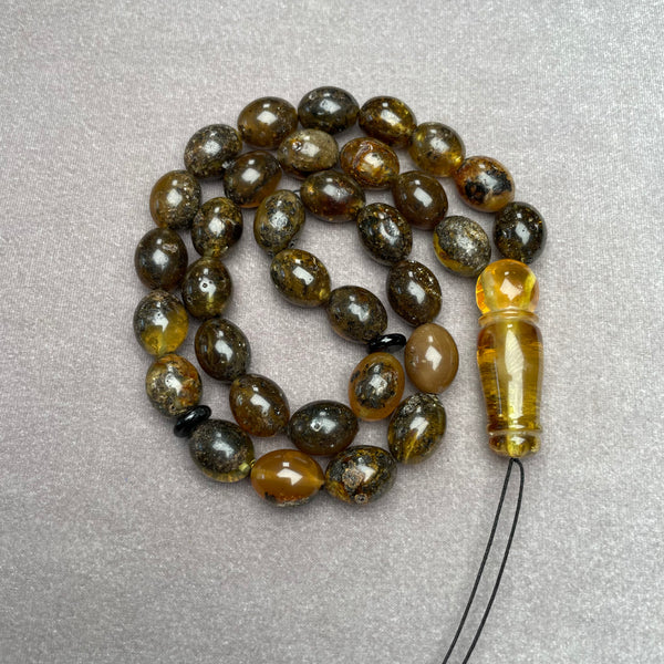 BLACK AMBER ROSARY 11,5x14,6mm 39,3g