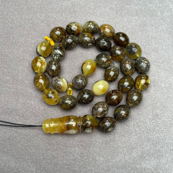 BLACK AMBER ROSARY 11,5x13,9mm 36,1g