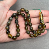 BLACK AMBER ROSARY 9,1x11,4mm 18g