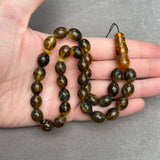 BLACK AMBER ROSARY 9,8x12,2mm 22,3g