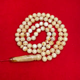 WHITE AMBER ROSARY 10,8mm 57,5g