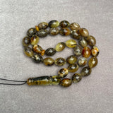 BLACK AMBER ROSARY 9,1x12,7mm 19,5g