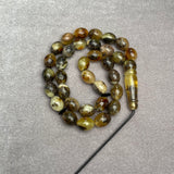 BLACK AMBER ROSARY 9x11,6mm 18,3g