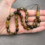 BLACK AMBER ROSARY 9x11,6mm 18,3g