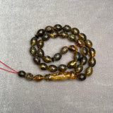 BLACK AMBER ROSARY 9,1x11,8mm 20,8g