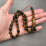 BLACK AMBER ROSARY 9,1x11,8mm 20,8g