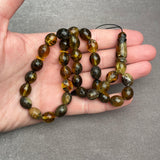 BLACK AMBER ROSARY 9,8x11,6mm 21,4g