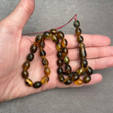 BLACK AMBER ROSARY 9x11,7mm 19,1g