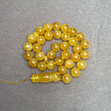 YELLOW AMBER ROSARY 14,5mm 63,7g