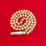 WHITE AMBER ROSARY 12,7mm 85,3g