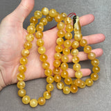 YELLOW AMBER ROSARY 12,8mm 79,7g