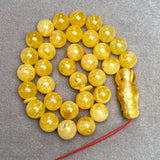 YELLOW AMBER ROSARY 13,5mm 50,6g