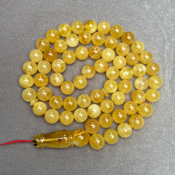 YELLOW AMBER ROSARY 12,9mm 81,3g