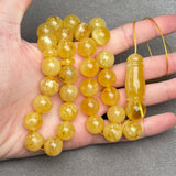 YELLOW AMBER ROSARY 13,6mm 55,3g