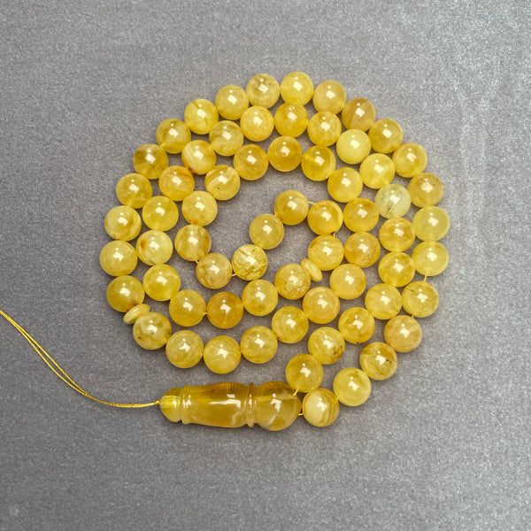 YELLOW AMBER ROSARY 11,8mm 63,8g