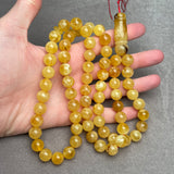 YELLOW AMBER ROSARY 11,8mm 64,5g