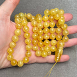 YELLOW AMBER ROSARY 11,8mm 64,4g