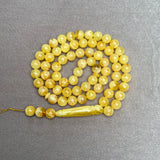 YELLOW AMBER ROSARY 10,1mm 41,6g