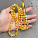 YELLOW AMBER ROSARY 10,7mm 52,2g