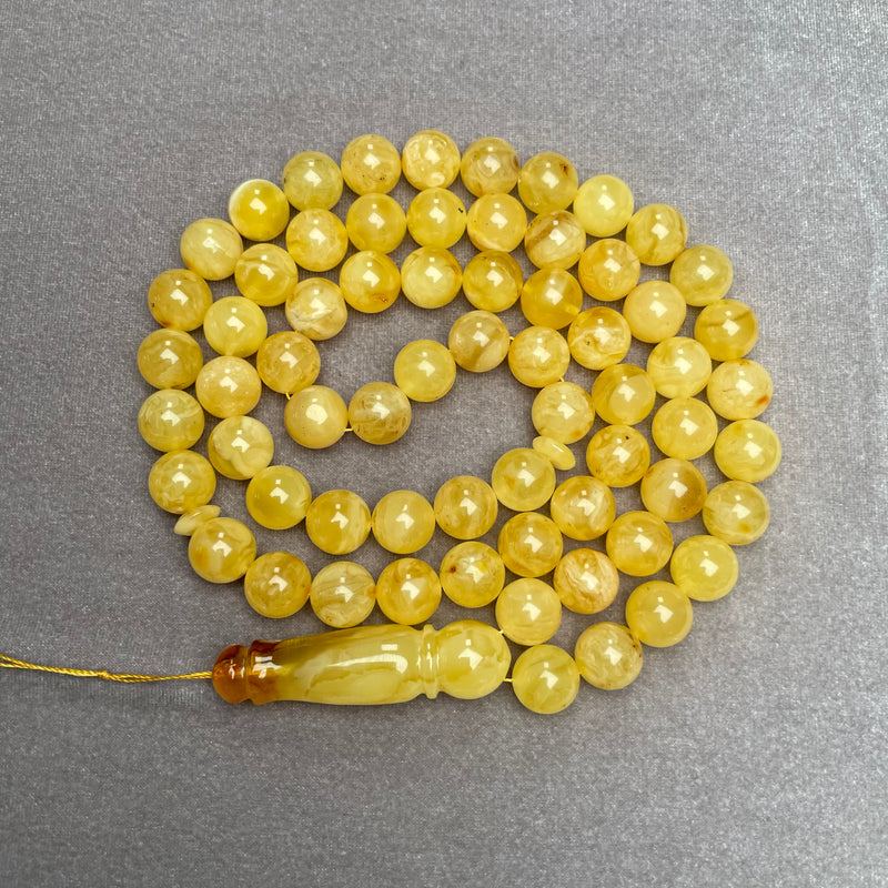 YELLOW AMBER ROSARY 11,3mm 57,3g