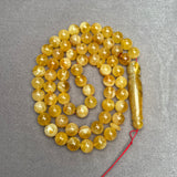 YELLOW AMBER ROSARY 11,7mm 65,8g